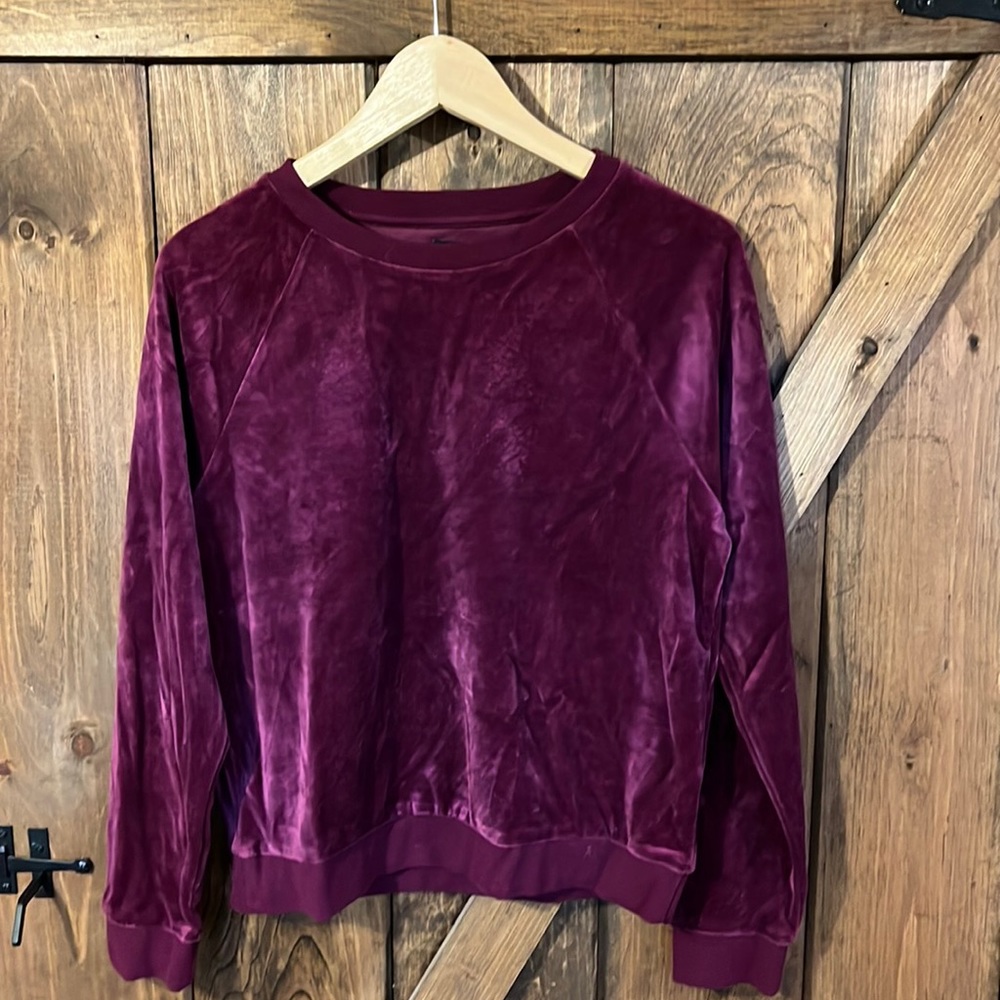 Gap women’s velour, crewneck sweatshirt, size XS